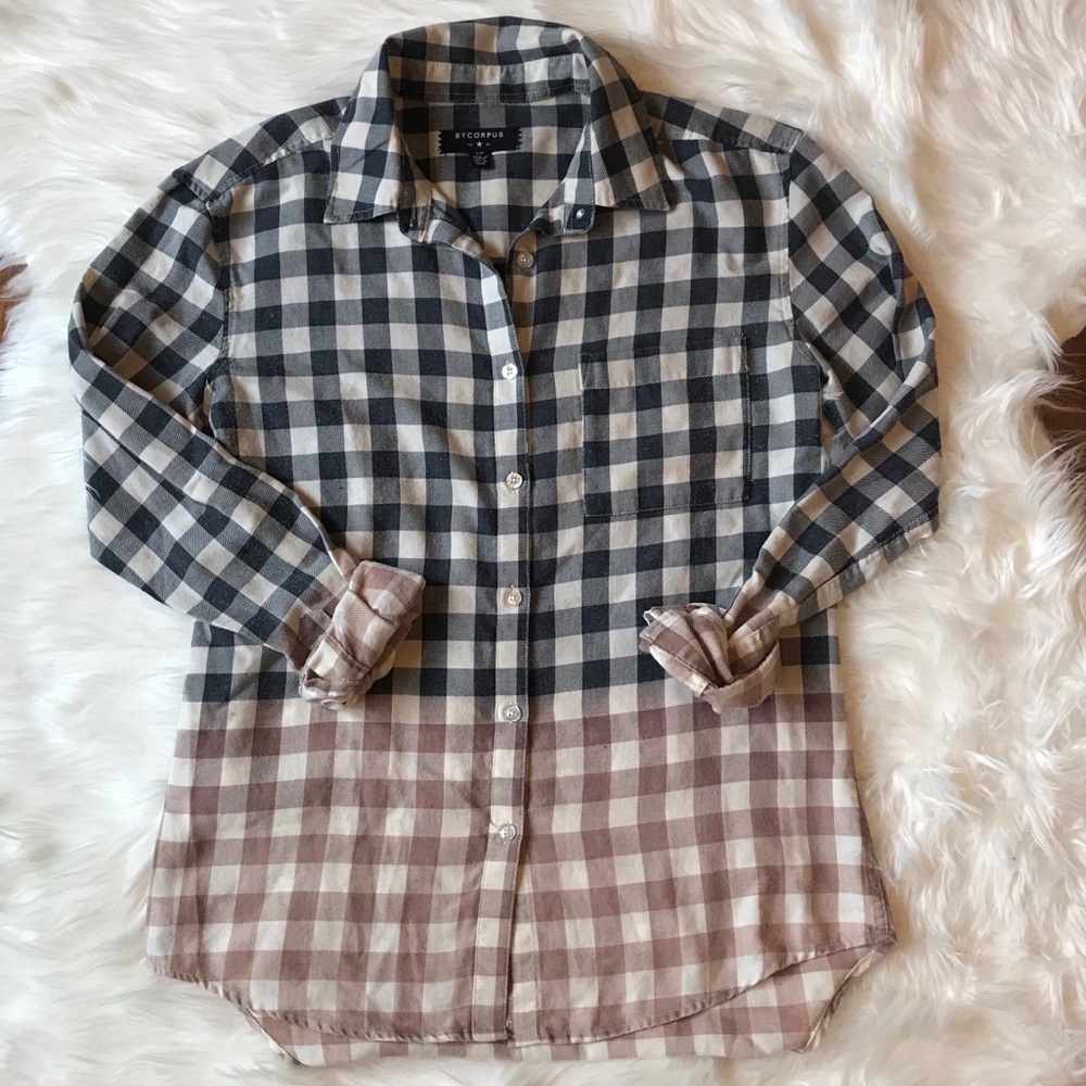 Button down ombré top